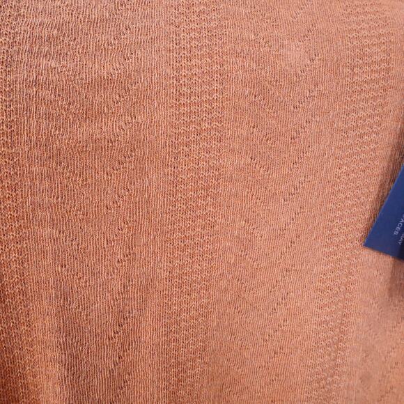 New John Varvatos Men's XS Zion Polo Sienna Brown Textured Organic Cotton - Picture 9 of 15